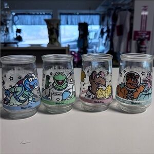 Vintage Henson 1998 ‘Muppets in Space’ Welch’s Collectible Jelly Jars | Set of 4